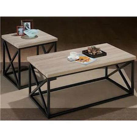 X Side 3 Pack Table Set with Tubular Steel and Techmetric Ash